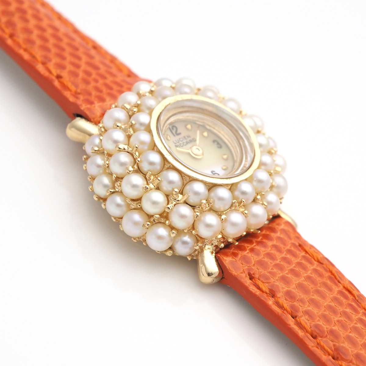 アンティークウォッチ ルシアンピカール パールベゼル ラウンド YGケース