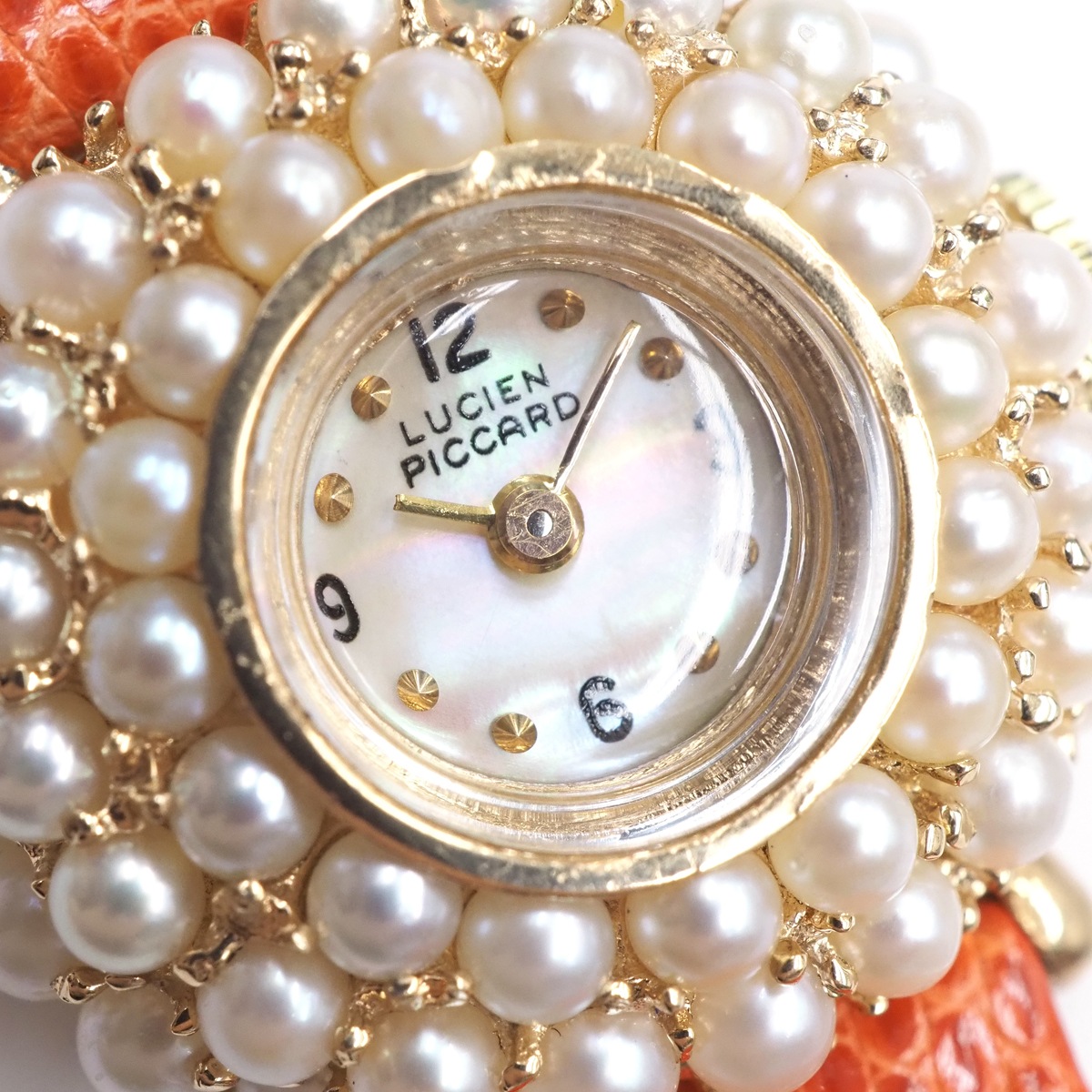 アンティークウォッチ ルシアンピカール パールベゼル ラウンド YGケース