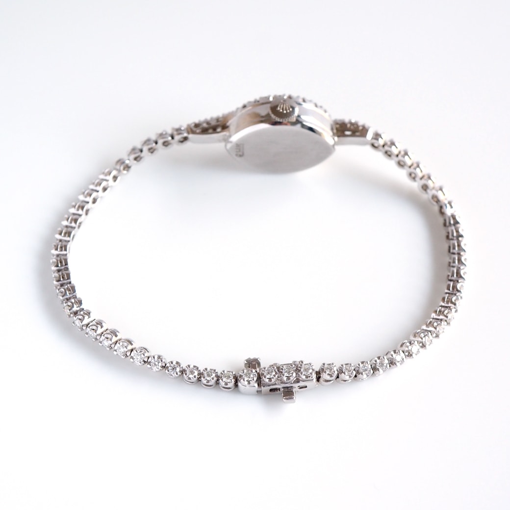 アンティークウォッチ ロレックス ダイヤモンドベゼル マーキス ホワイトゴールドケース ブレスレット