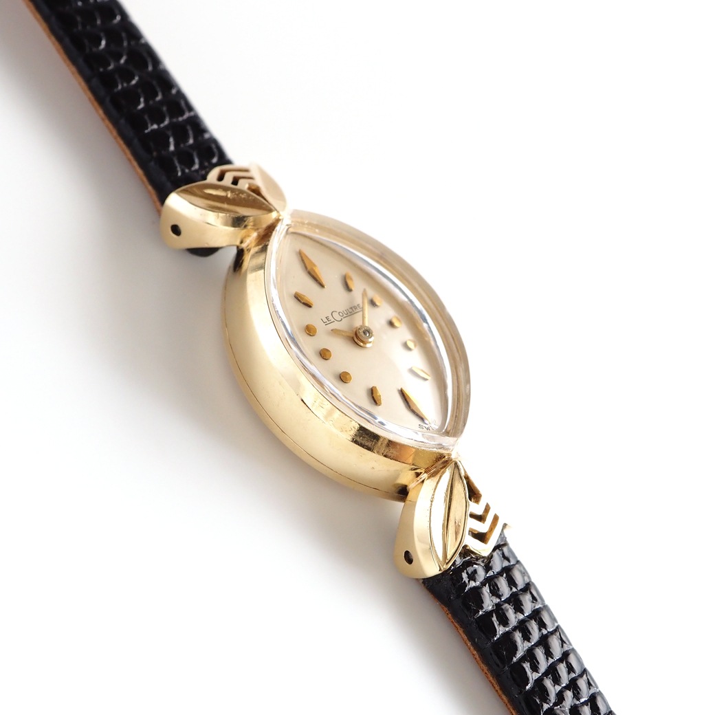 アンティークウォッチ ジャガー・ルクルト 装飾ラグ マーキス イエローゴールドケース