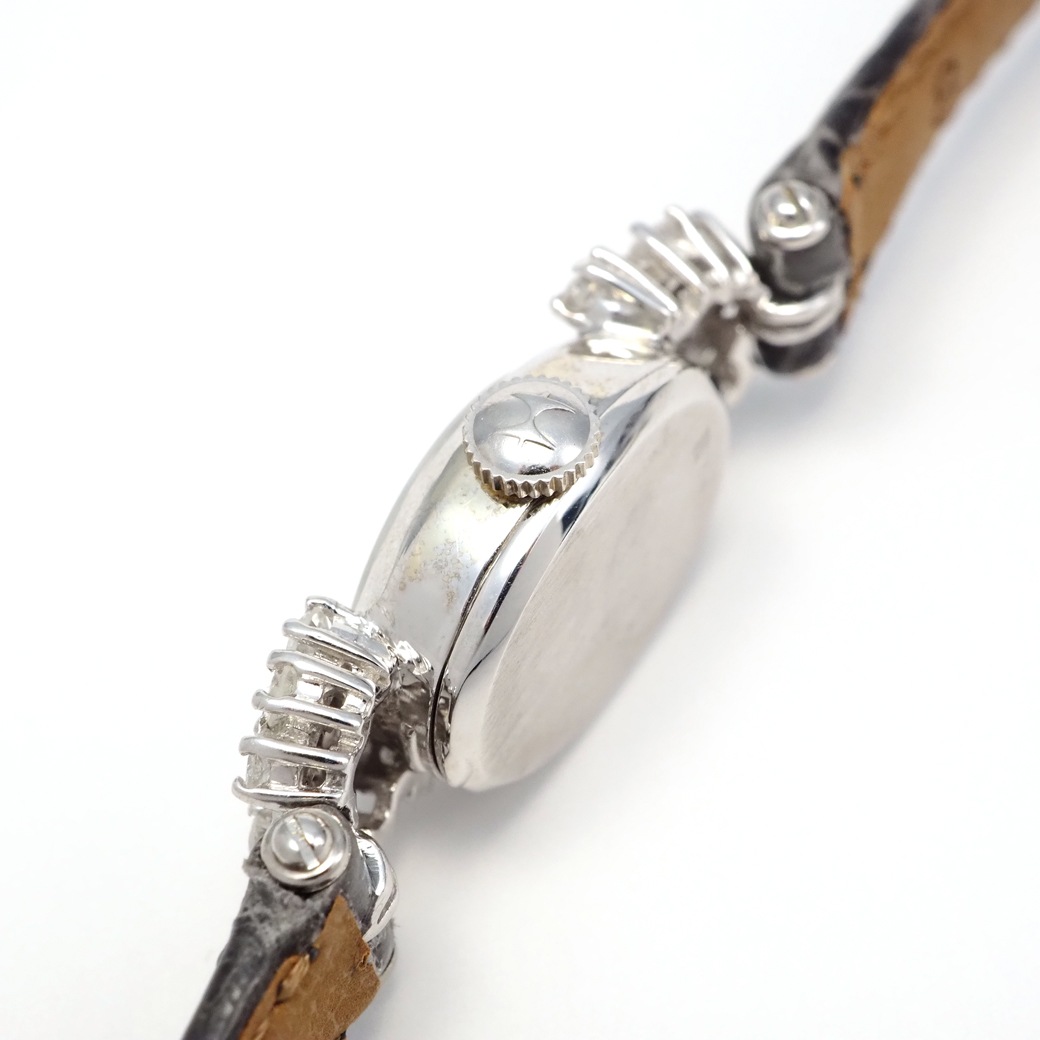 アンティークウォッチ ハミルトン ダイヤモンド装飾 マーキス ホワイトゴールドケース