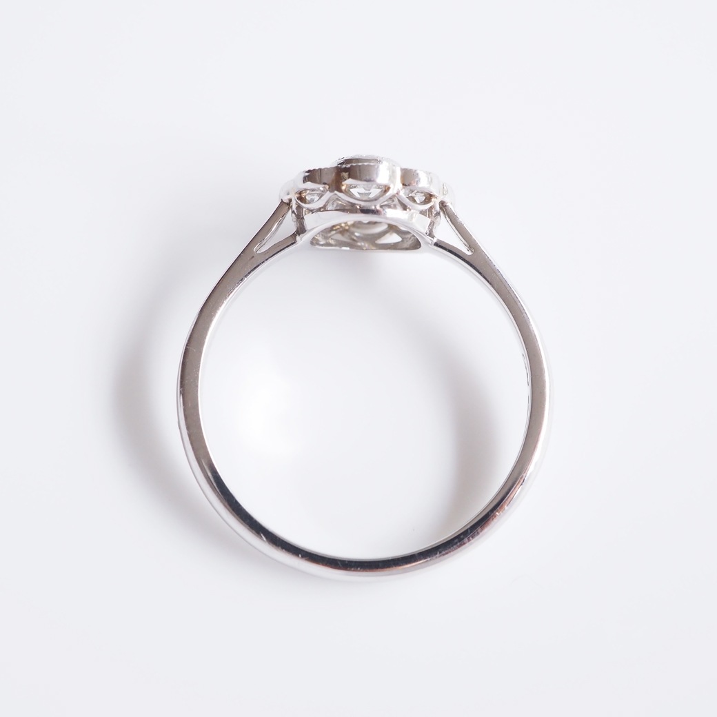 アンティークジュエリー リプロダクション City of London シティオブロンドン ダイヤモンド クラスターリング