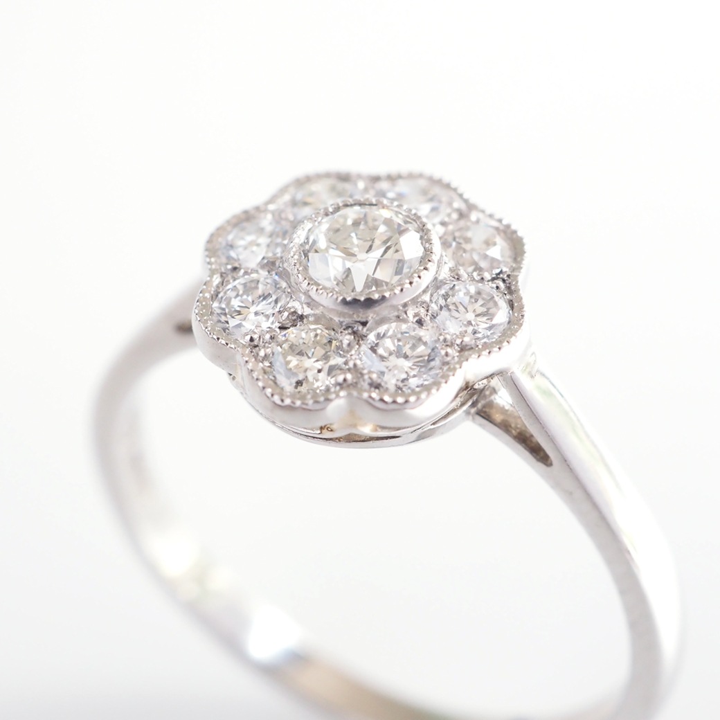 アンティークジュエリー リプロダクション City of London シティオブロンドン ダイヤモンド クラスターリング