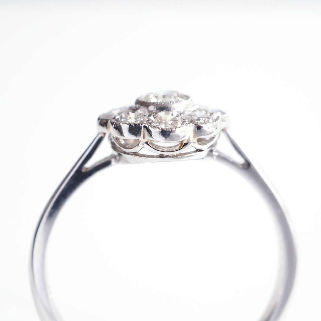 アンティークジュエリー リプロダクション City of London シティオブロンドン ダイヤモンド クラスターリング