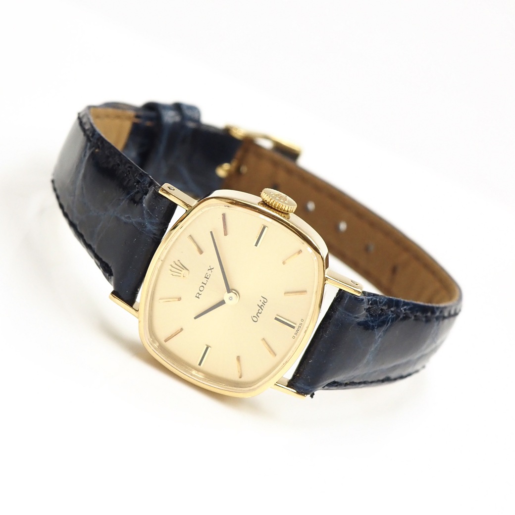 アンティークウォッチ ロレックス Orchid ユニークシェイプ YGケース
