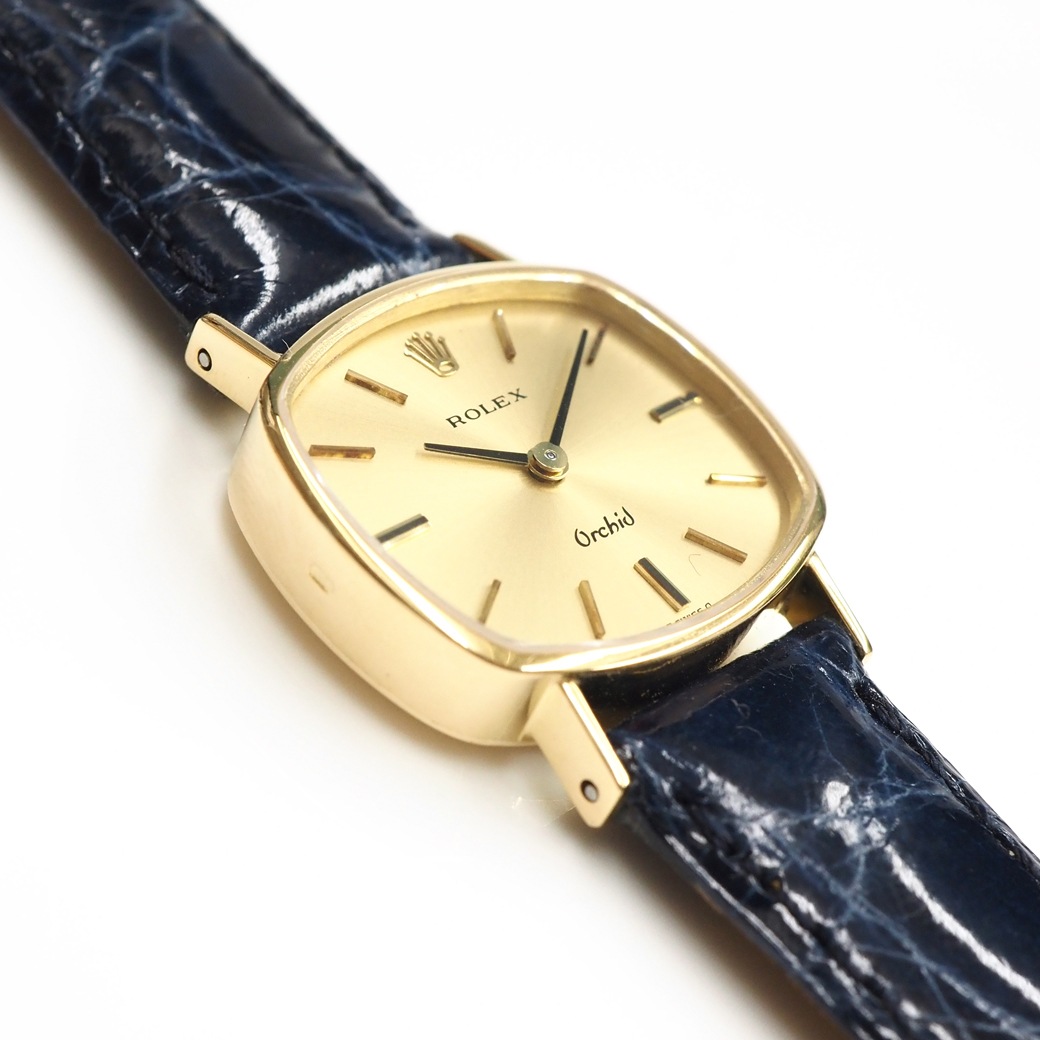 アンティークウォッチ ロレックス Orchid ユニークシェイプ YGケース