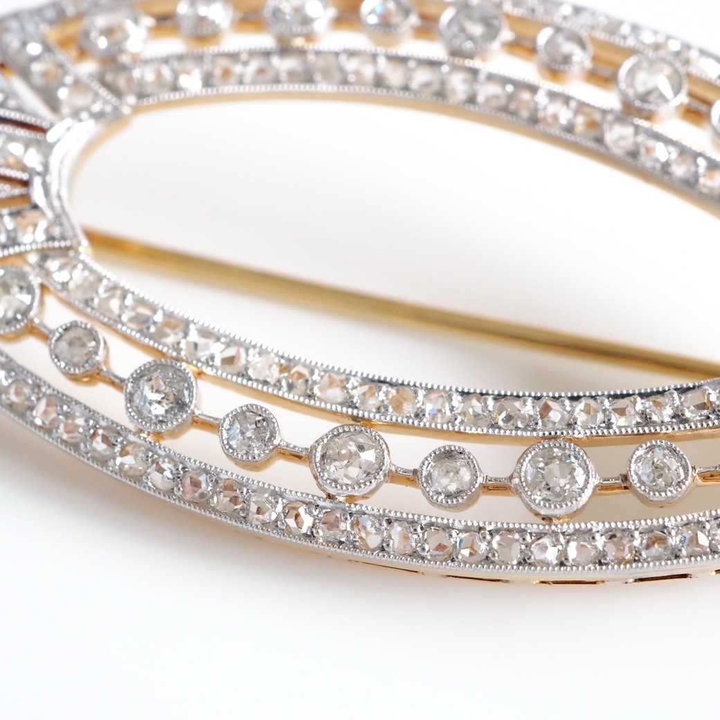 アンティークジュエリー アンティークブローチ ダイヤモンド