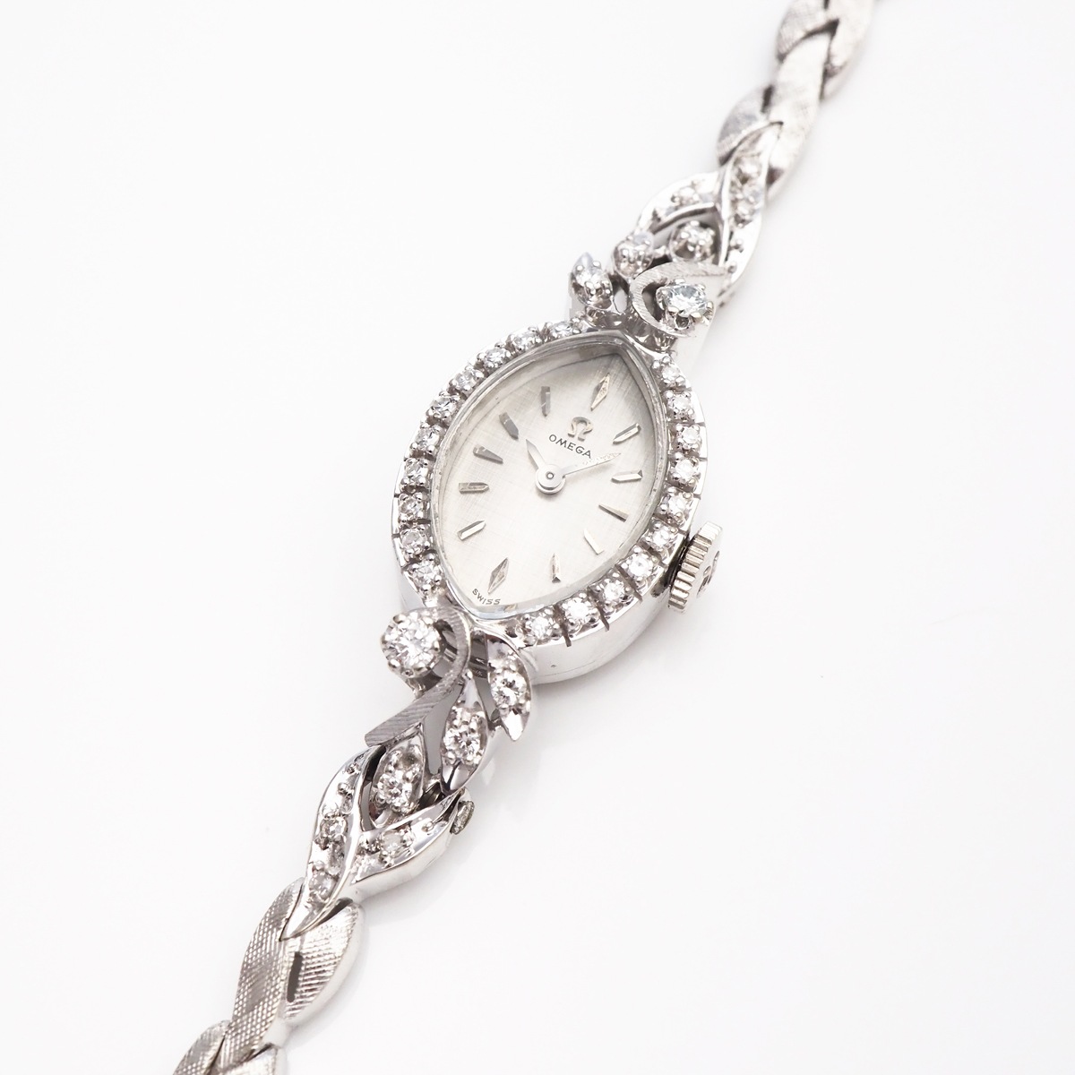 アンティークウォッチ オメガ ダイヤモンドベゼル マーキス WGケースブレスレット