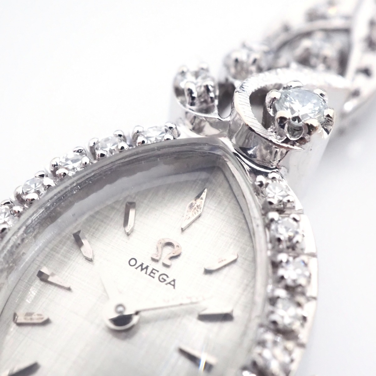 アンティークウォッチ オメガ ダイヤモンドベゼル マーキス WGケースブレスレット