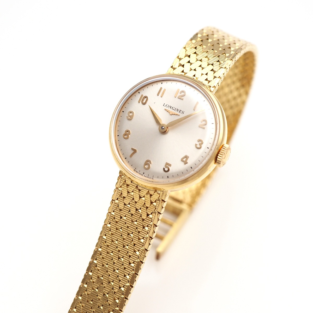 アンティークウォッチ ロンジン アラビア数字 ラウンド YGケース ブレスレット