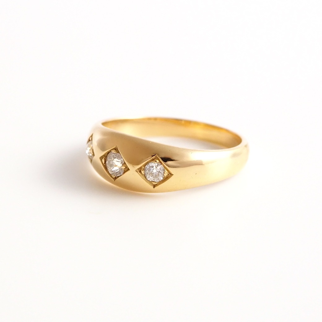 アンティークジュエリー リング ダイヤモンド ゴールド アンティーク ジプシーリング