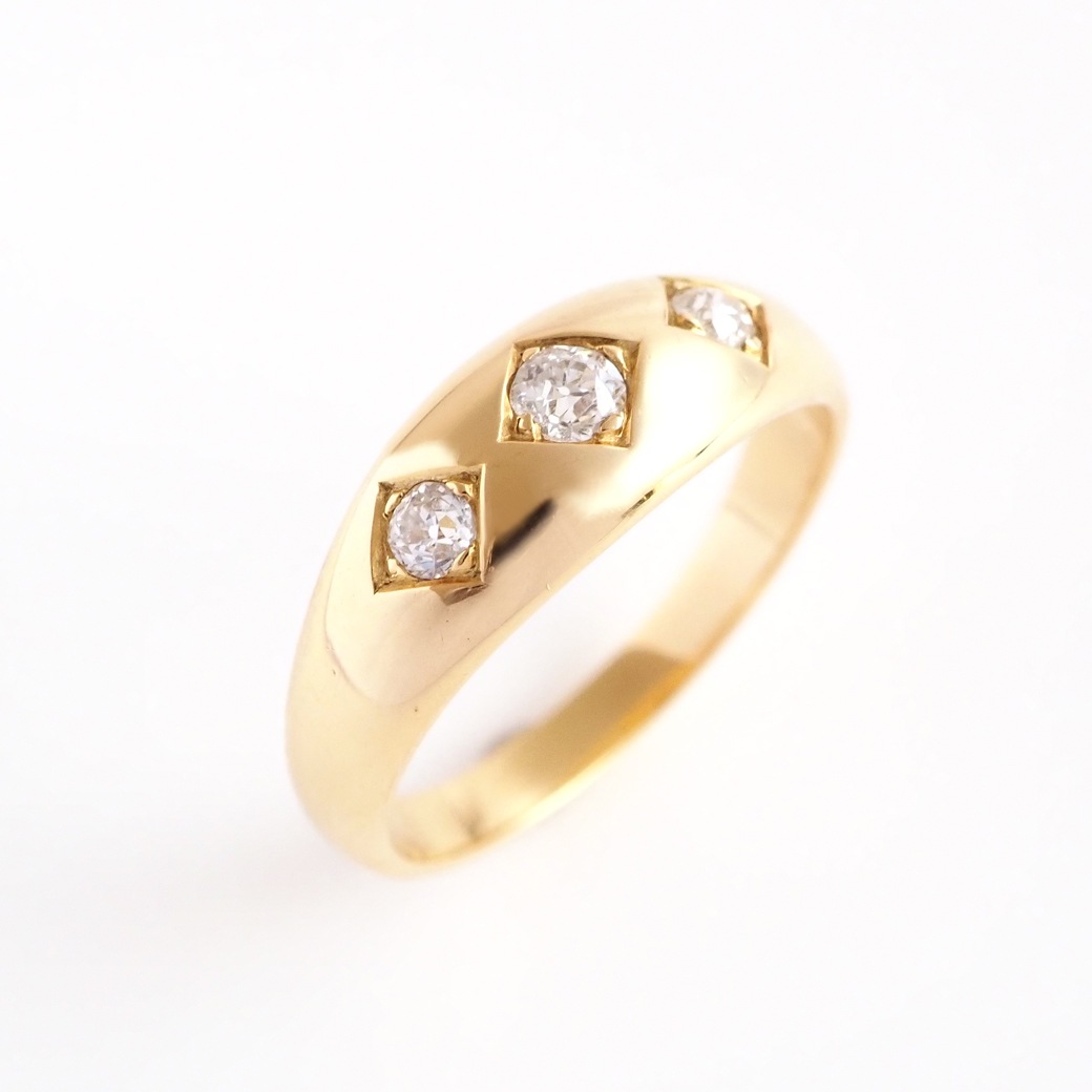 アンティークジュエリー リング ダイヤモンド ゴールド アンティーク ジプシーリング