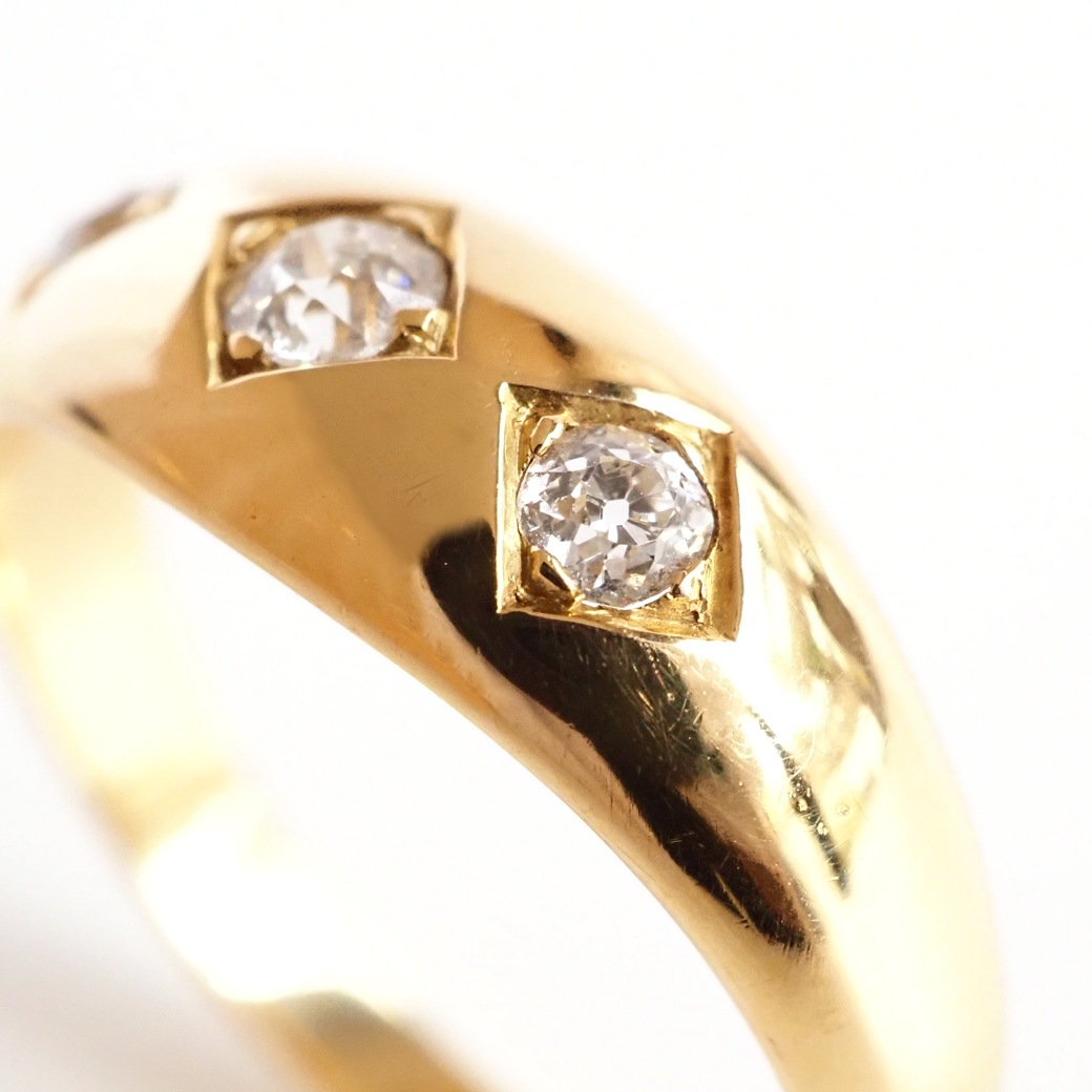 アンティークジュエリー リング ダイヤモンド ゴールド アンティーク ジプシーリング