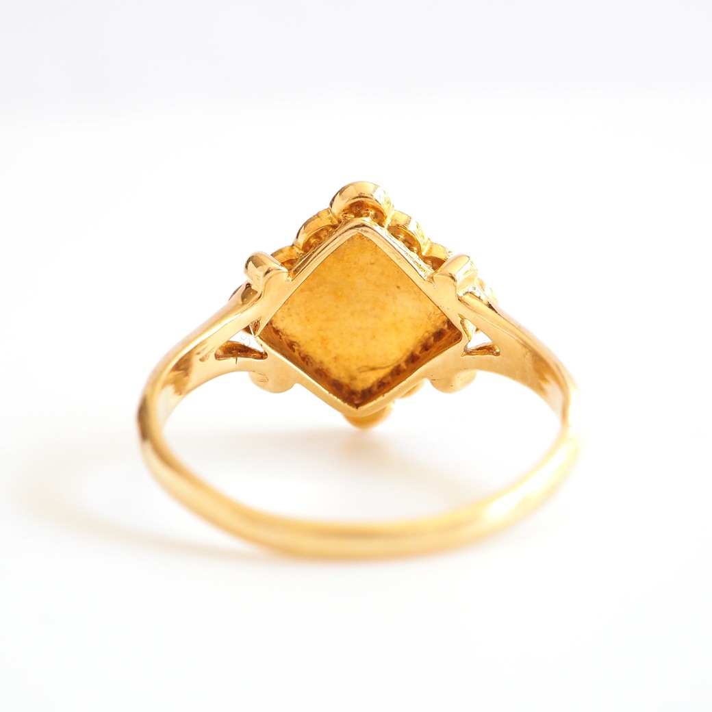 アンティークジュエリー リング パール サファイア パヴェ アンティークリング