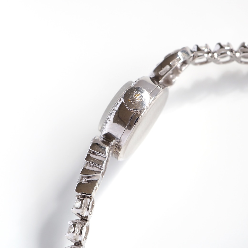 アンティークウォッチ ロレックス ダイヤモンド装飾 ラウンド ホワイトゴールドケース ブレスレット