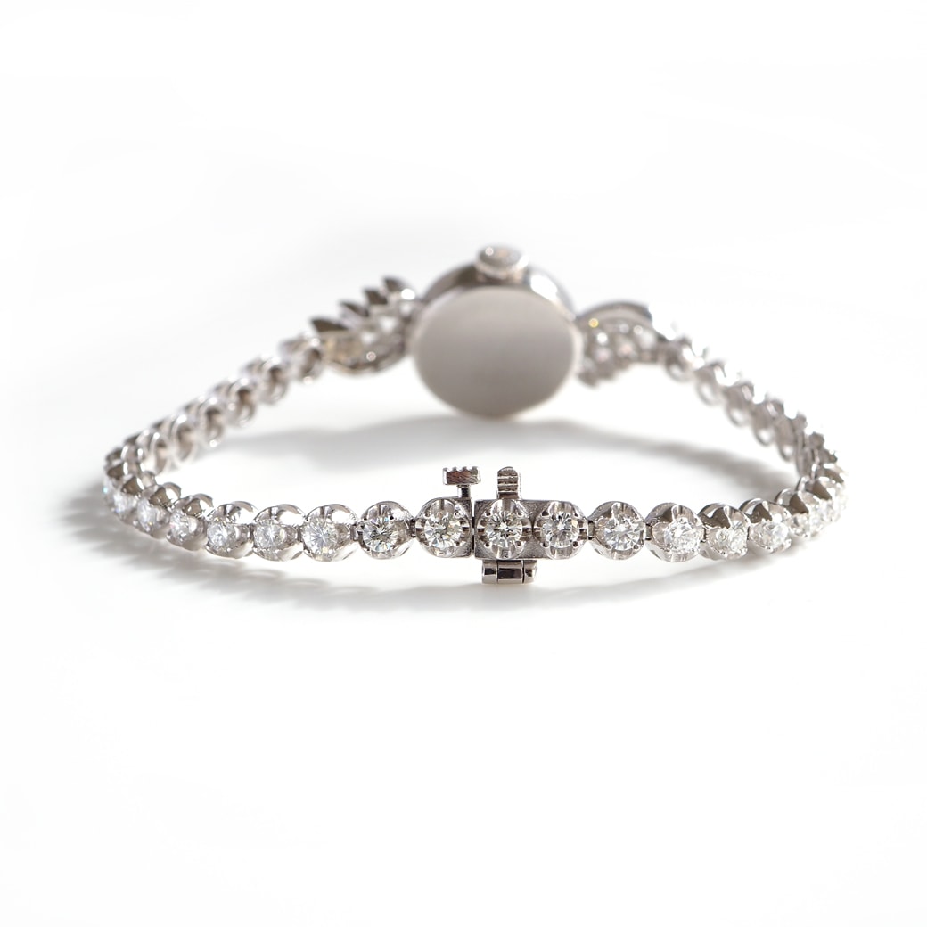 アンティークウォッチ ロレックス ダイヤモンド装飾 ラウンド ホワイトゴールドケース ブレスレット