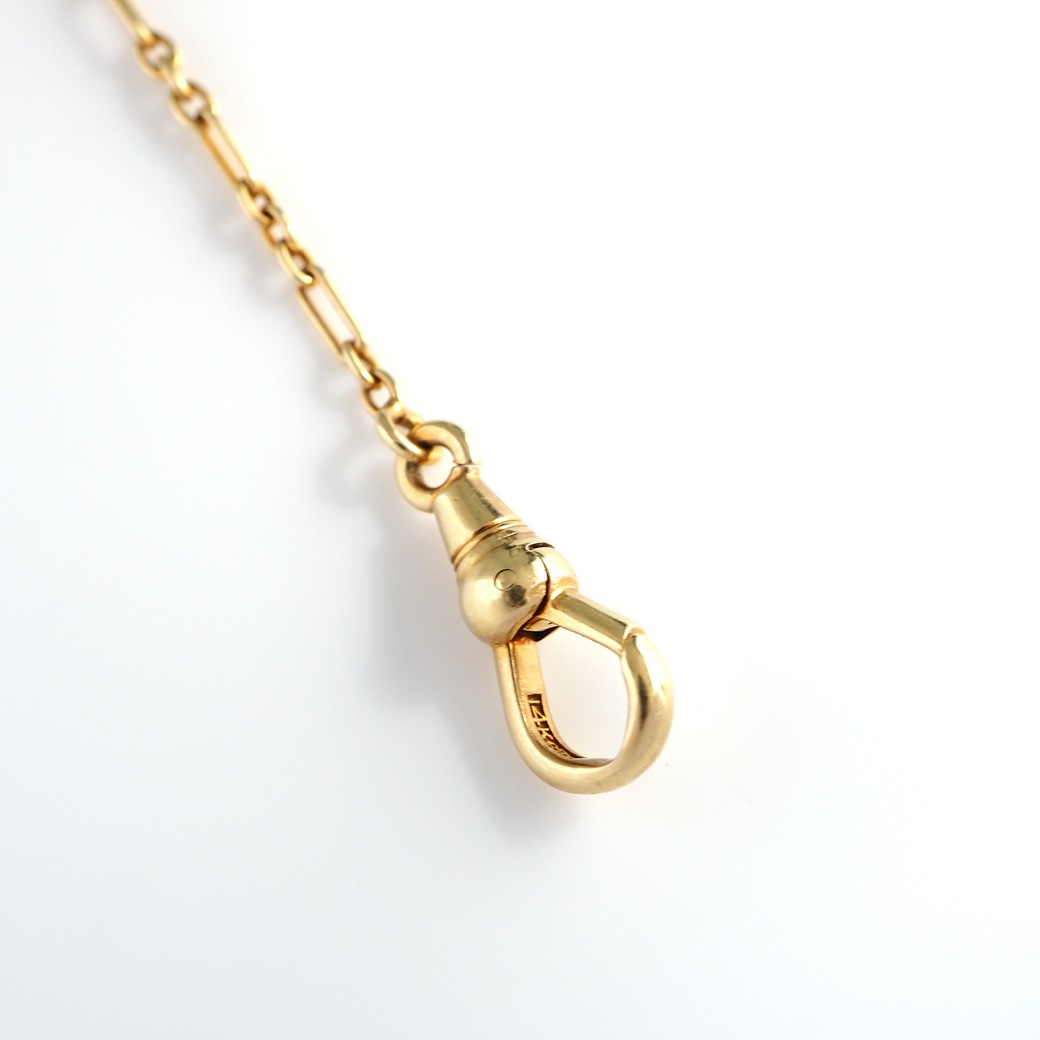 アンティークジュエリー ネックレス 花装飾 ゴールドチェーン アンティークネックレス