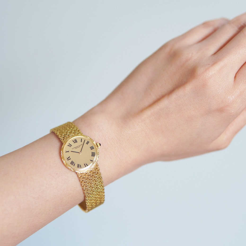 アンティークウォッチ オーデマ・ピゲ 装飾ベゼル ラウンド ゴールドケース ブレスレット BOX付