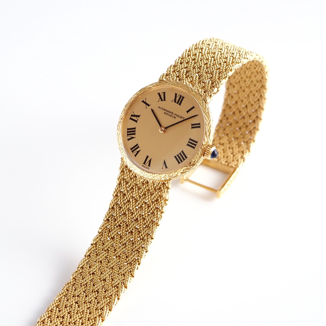 アンティークウォッチ オーデマ・ピゲ 装飾ベゼル ラウンド ゴールドケース ブレスレット BOX付