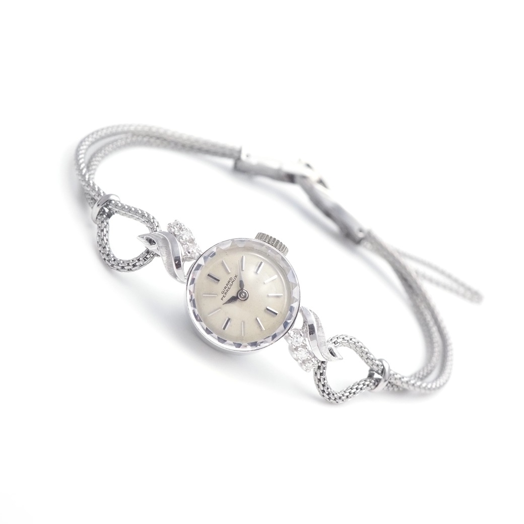 アンティークウォッチ ジラール・ペルゴ ダイヤモンドアクセント ラウンド WGケース