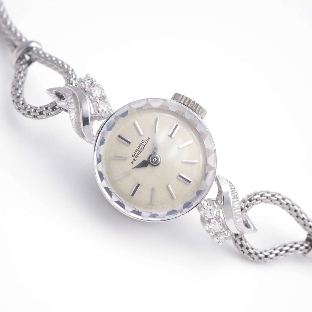 アンティークウォッチ ジラール・ペルゴ ダイヤモンドアクセント ラウンド WGケース