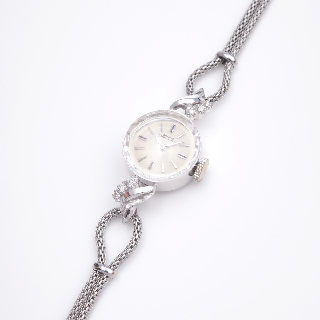 アンティークウォッチ ジラール・ペルゴ ダイヤモンドアクセント ラウンド WGケース