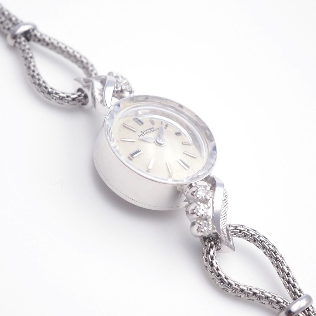 アンティークウォッチ ジラール・ペルゴ ダイヤモンドアクセント ラウンド WGケース