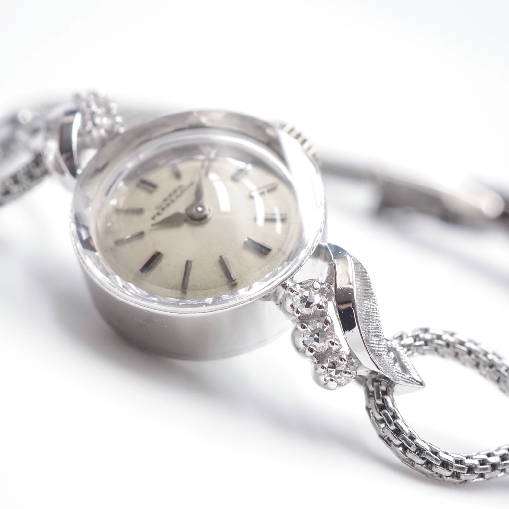 アンティークウォッチ ジラール・ペルゴ ダイヤモンドアクセント ラウンド WGケース