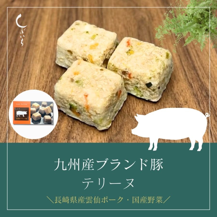 【増量キャンペーン】【犬用・猫用】029豚テリーヌ90g(30g×3個)＋１個増量（冷凍商品）