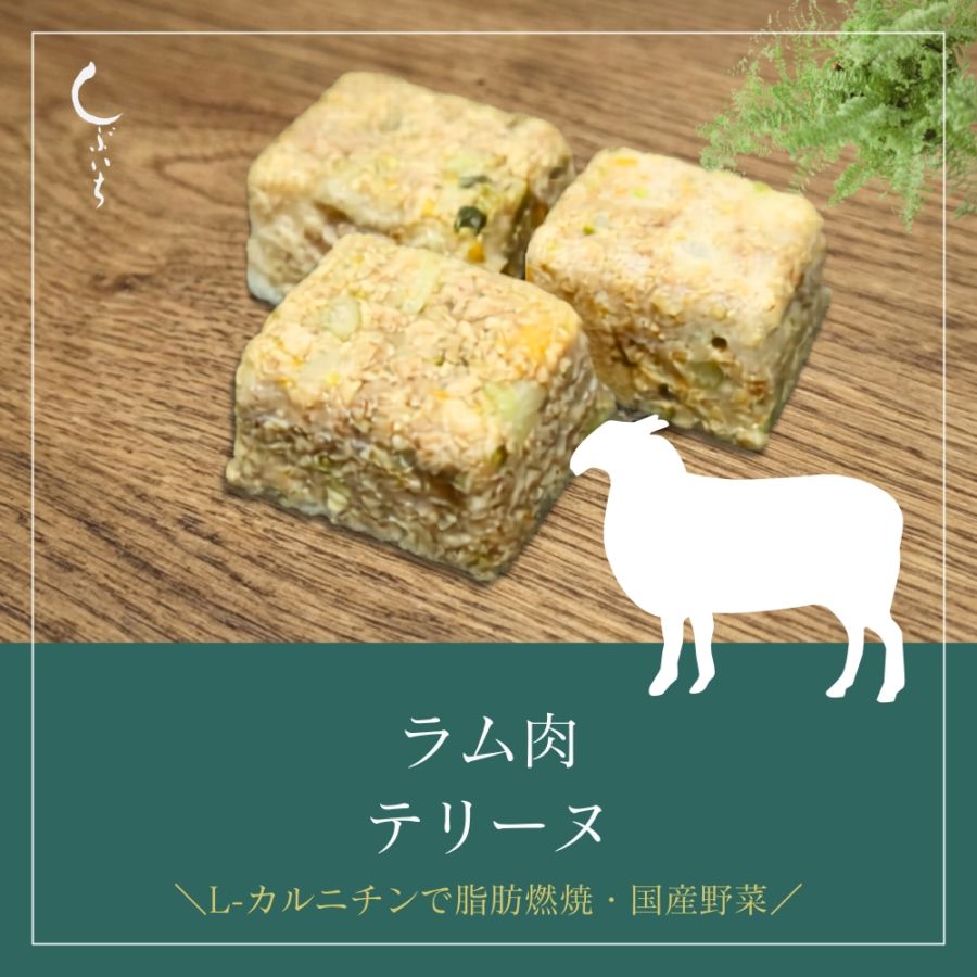 【増量キャンペーン】【犬用・猫用】029ラムテリーヌ90g(30g×3個)＋１個増量（冷凍商品）