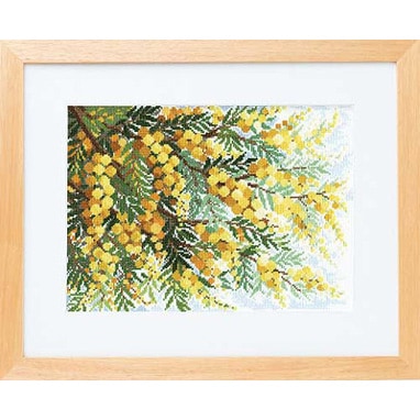 モミザ Olympus オリムパス クロスステッチ刺しゅうキット ミモザの咲く丘