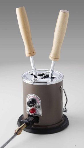 ハタミシン和裁電化鏝　和裁こて 　和裁コテ　鏝２本付　美品 ハタミシン 自動電化鏝 コテ 電気裁縫鏝 昭和レトロ アイロン 4