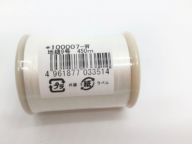 絹手縫糸 9号 450m 職業用 金亀印 色 白 100007-W | メーカー,金亀糸