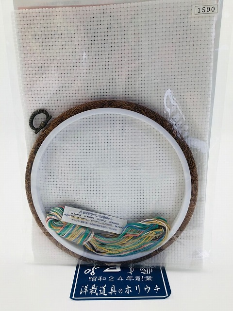 Olympus オリムパス ししゅう製作キット 人魚姫 フープ付き クロス