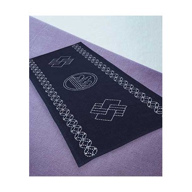 ミ*ー様 刺し子タペストリー(約101×117cm )/テーブルクロス/カバー 