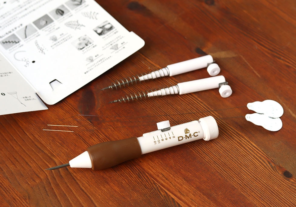 DMC ディーエムシー パンチニードルペンセット ループ調節目盛付き