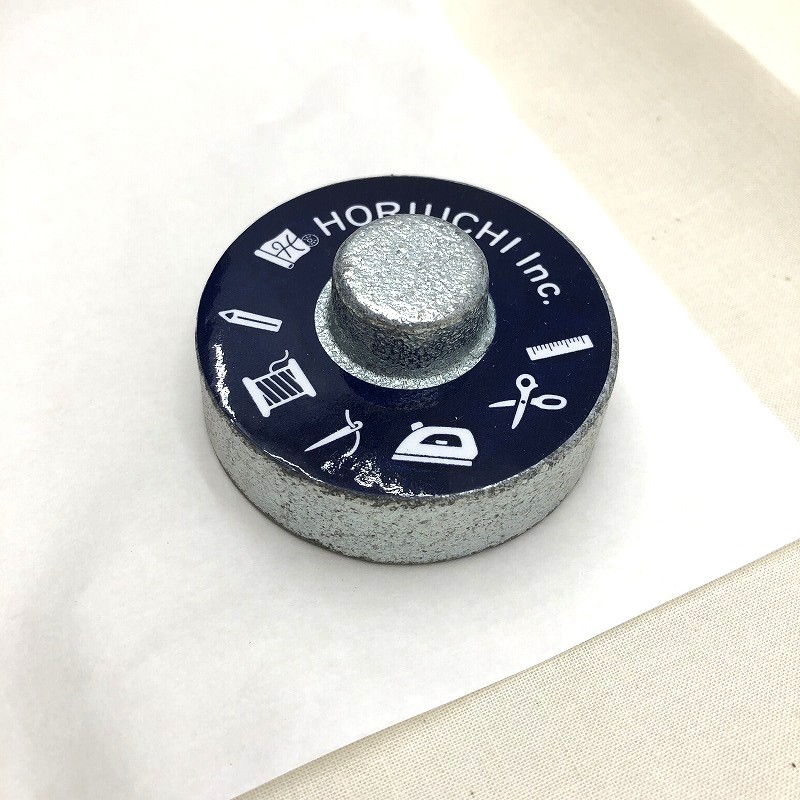 ホリウチ 丸型 ネイビー 文鎮 (ぶんちん) 約380g 約6.5cm×2.0cm 製図