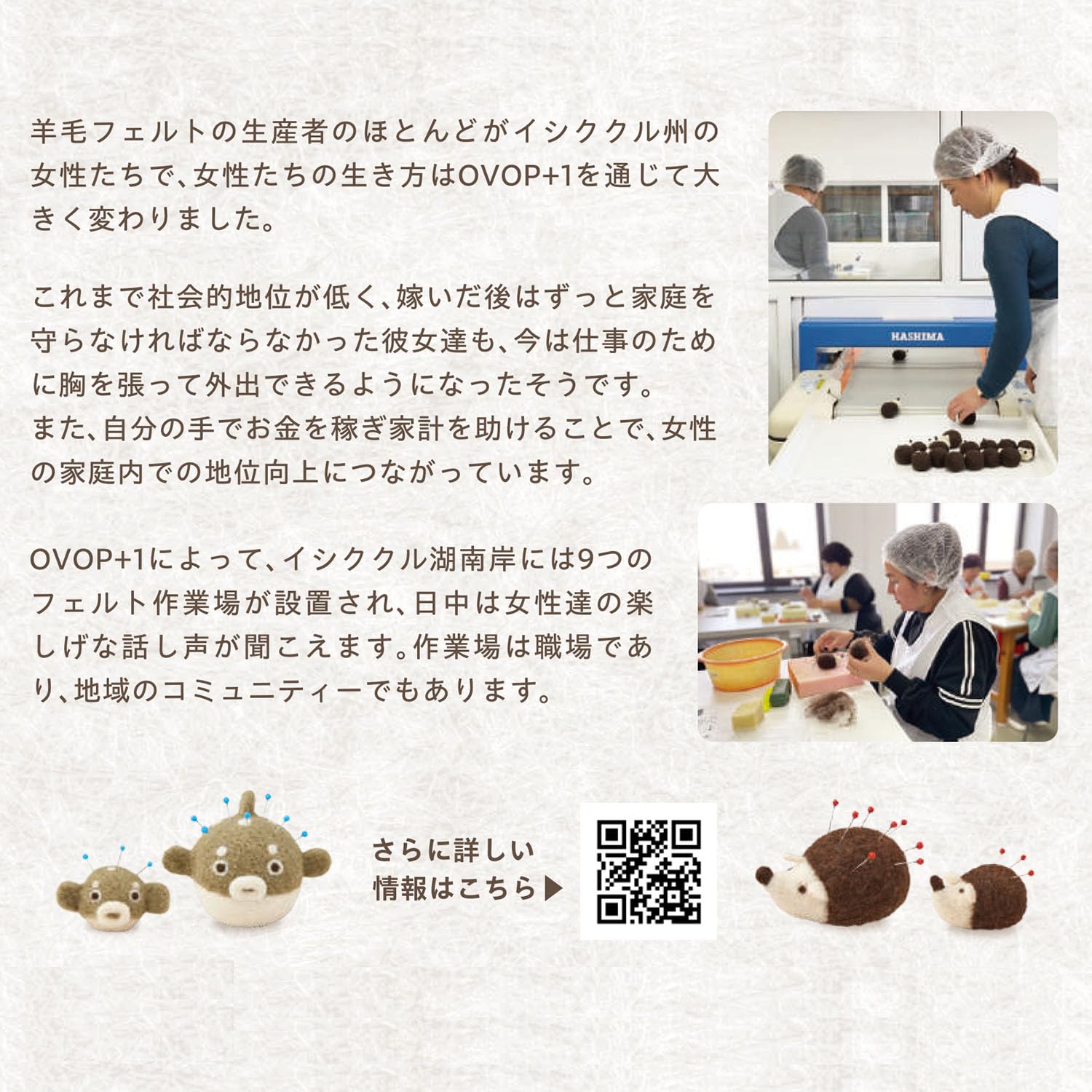 Clover クロバー 羊毛フェルト ピンクッション はりねずみ 23-020