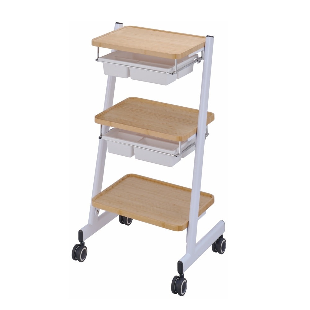 【西村製作所】バンブーワゴンC-551〈トレーパット2段付き〉