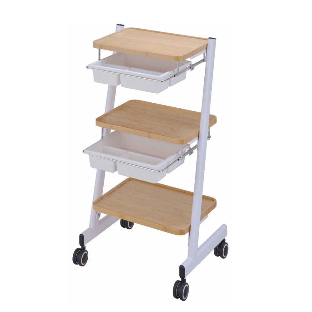 【西村製作所】バンブーワゴンC-551〈トレーパット2段付き〉