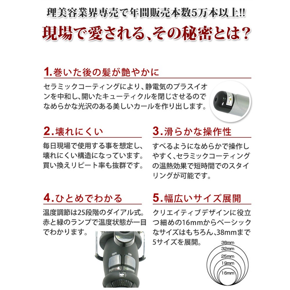 カールアイロン | AIVIL DHCERAMIC IRON 25mm 32mm