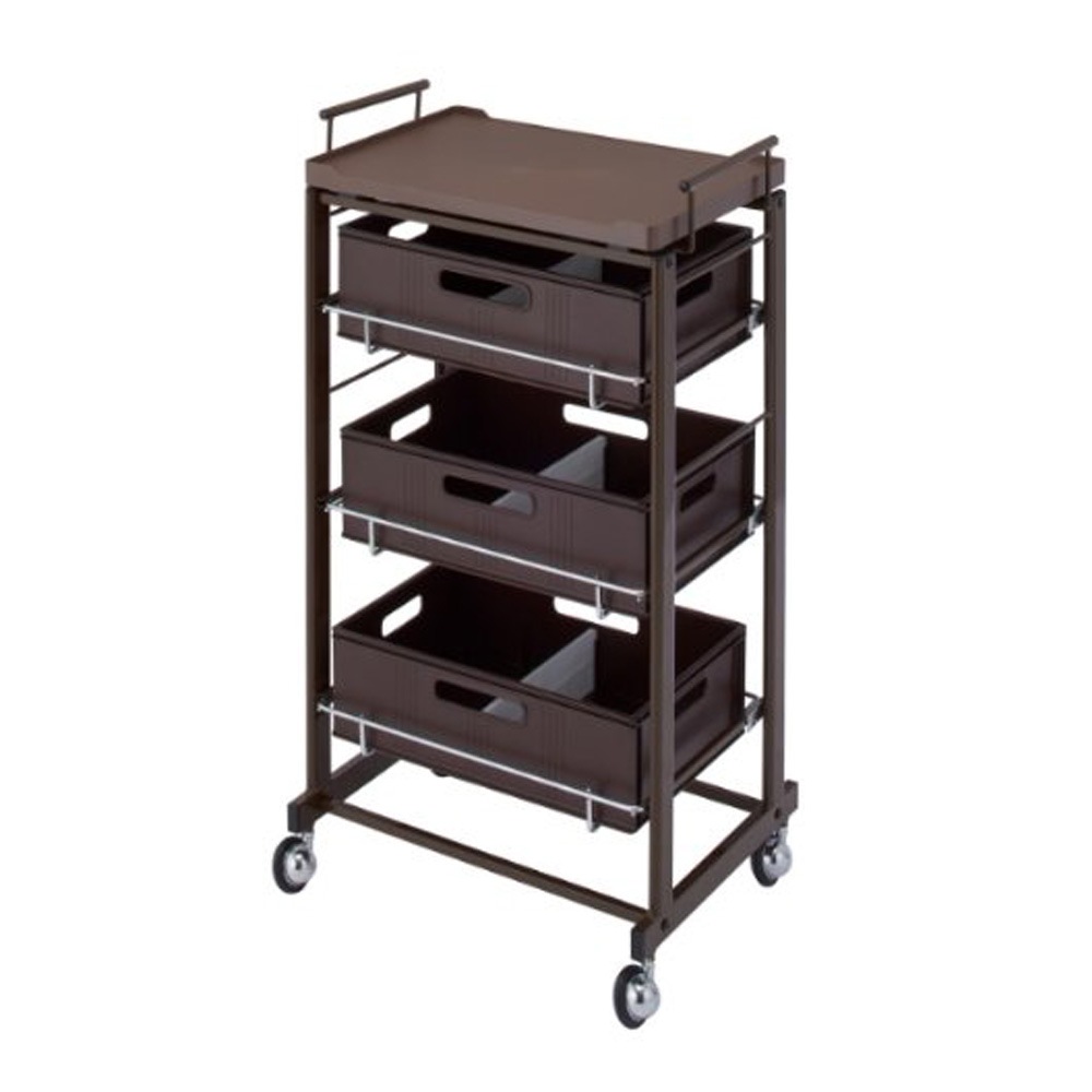 C-355 ストッカーワゴン ブラウン