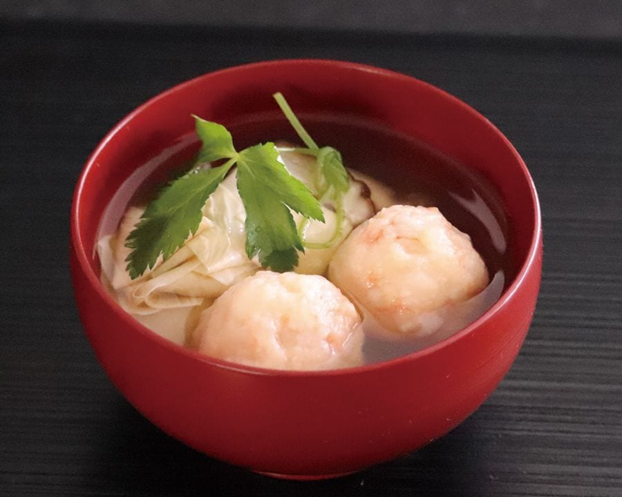 薫り立つ海老真丈と湯葉のすまし仕立て/ご自宅用【宅配便/全国配送】