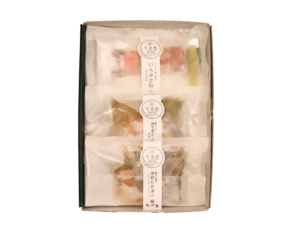 一口押し寿司 いろかさね 海老真丈と湯葉のすまし仕立て 鰹出汁薫る 海鮮松前漬け一人前セット/贈答用【宅配便/全国配送】