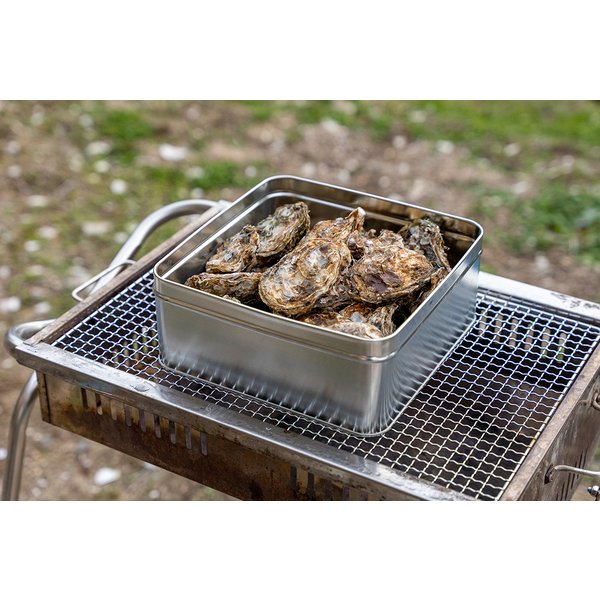 広島県産 島田水産 殻付き牡蠣のカンカン焼きセット（説明書付き）無