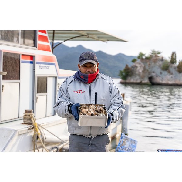 【冷凍】 広島県産 島田水産 殻付き牡蠣のカンカン焼きセット(説明書付き)無選別2kg(20粒~30粒)