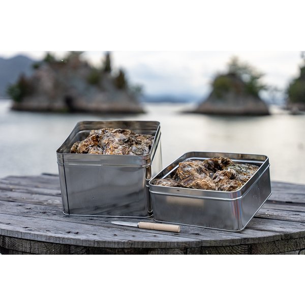 【冷凍】 広島県産 島田水産 殻付き牡蠣のカンカン焼きセット(説明書付き)無選別2kg(20粒~30粒)