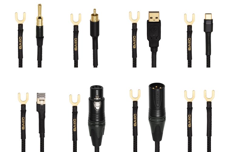 SAEC 6N 99.9997%銅ラインケーブル 4本セット SAEC 6N 99.9997%銅