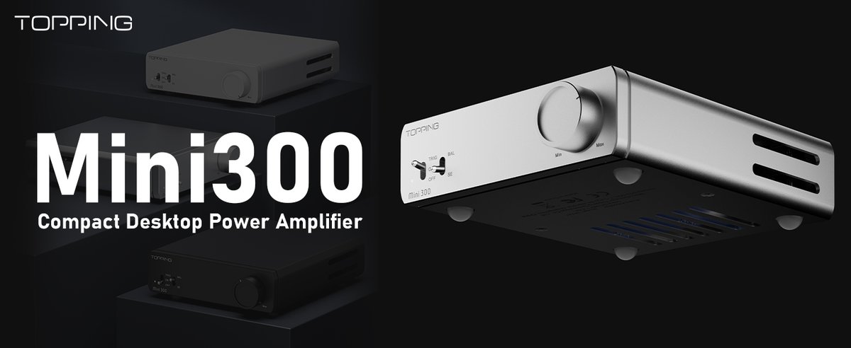 TOPPING Mini 300 パワーアンプ TOPPING Mini300 完全バランス型クラスDアンプ | 新製品PureAudio