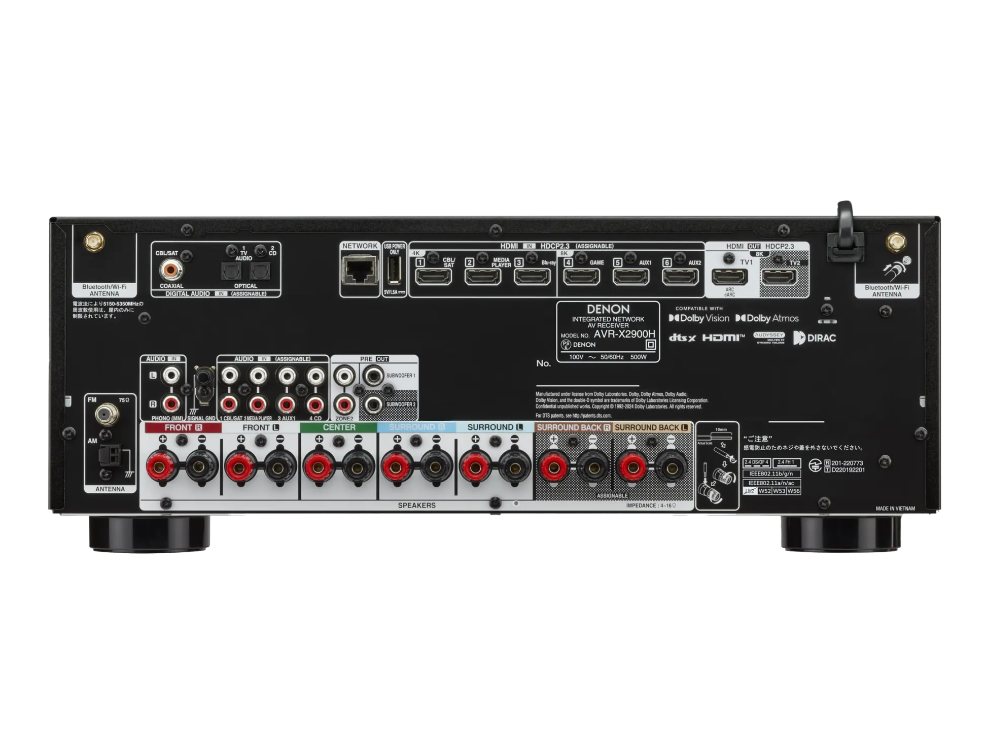 DENON AVR-X2900H 8K対応 7.2ch AVレシーバー 6月26日発売予定 ご予約